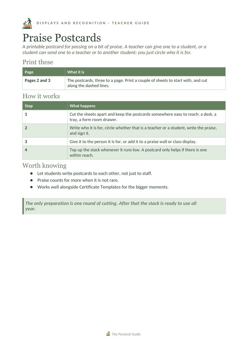 Page one of the pack
