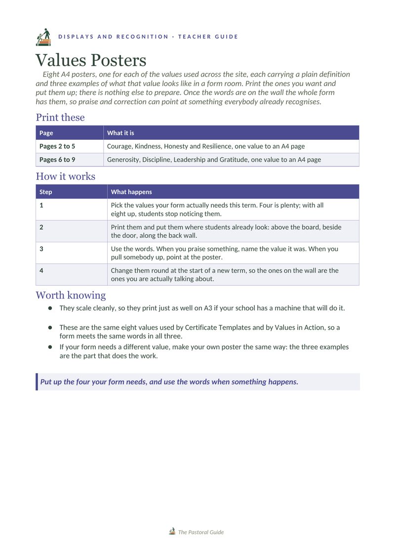 Page one of the pack