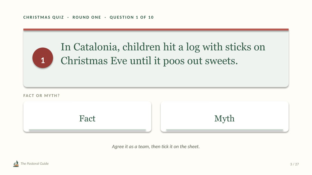 A question slide