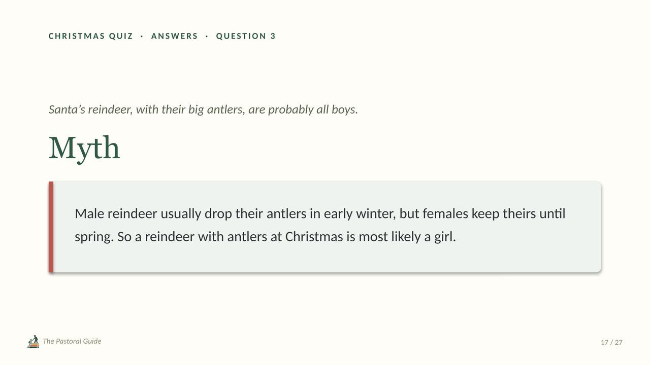 An answer slide