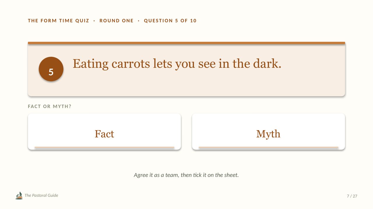 A question slide