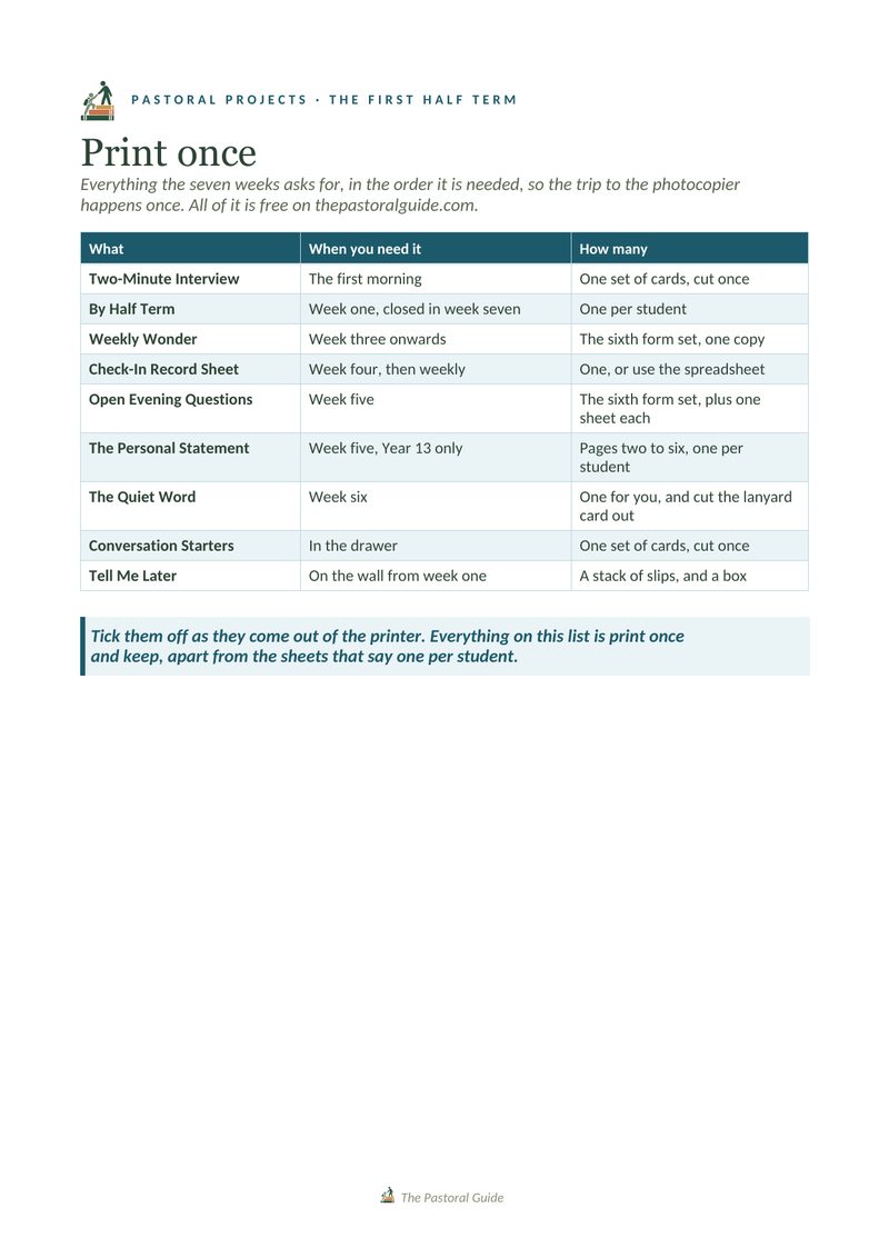 The five routines