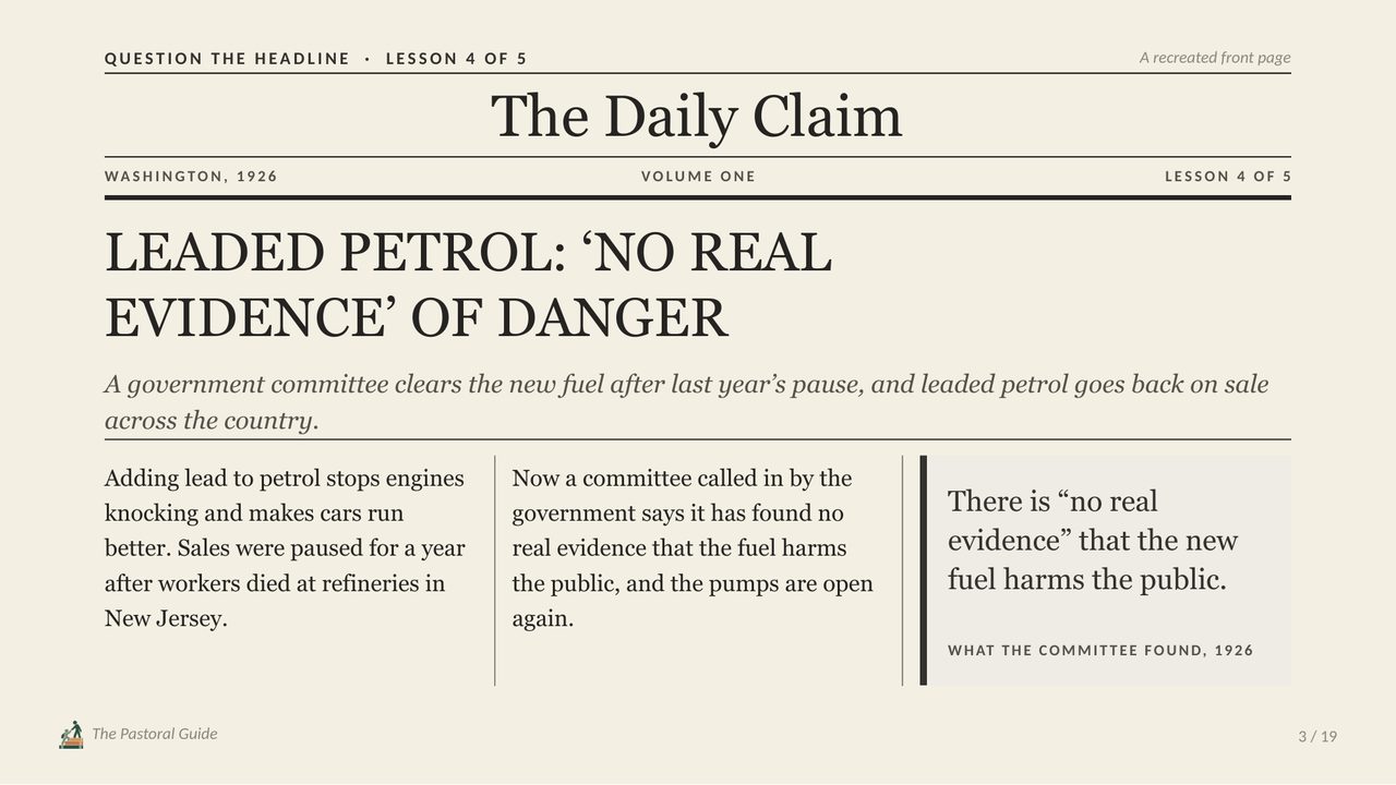 The front page