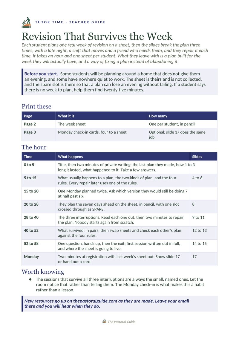 Page one of the pack