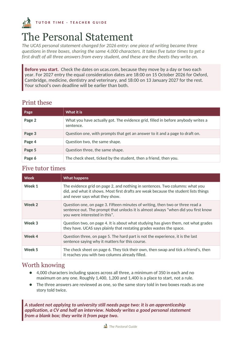 Page one of the pack