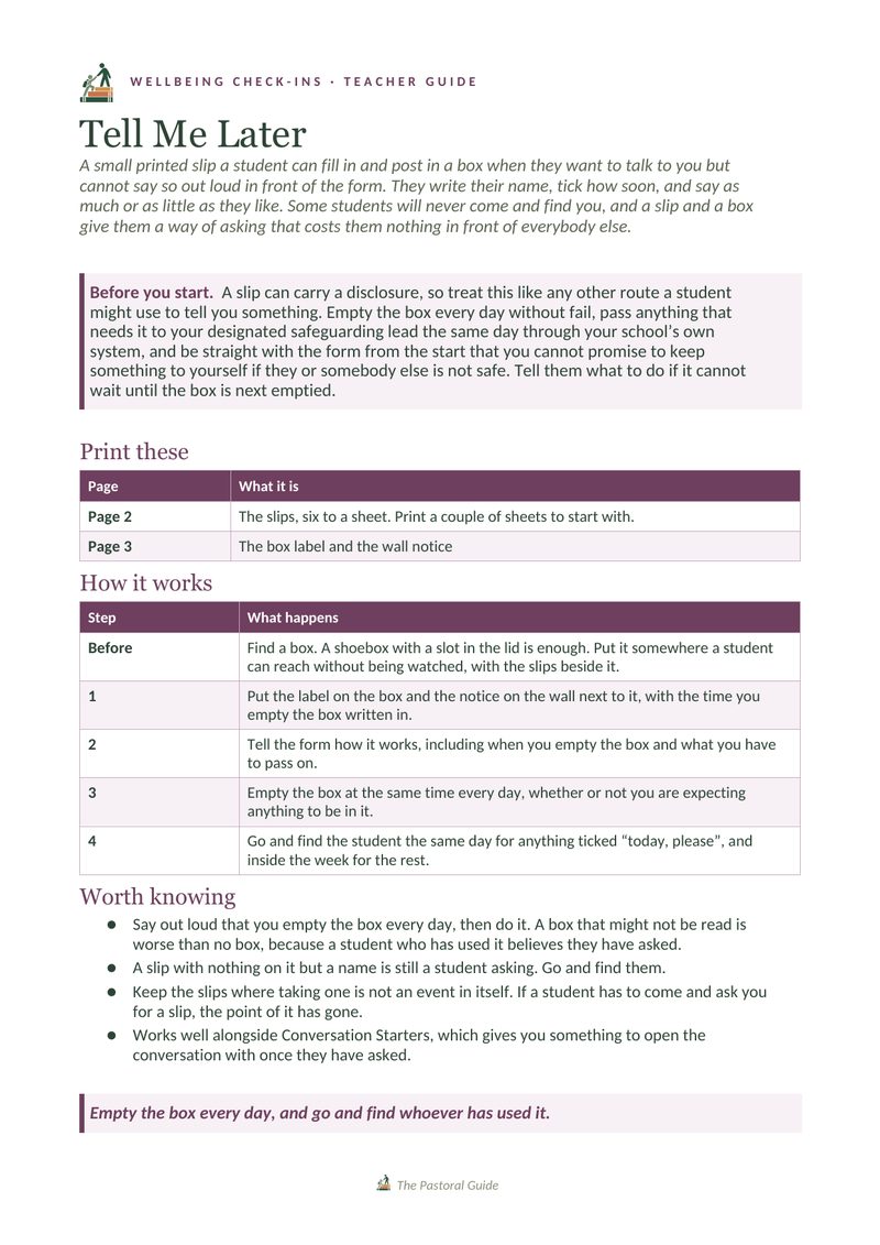 Page one of the pack